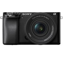 SONY a6100A E-mount bezspoguļa kamera ar 16-50mm f/3.5-5.6 II objektīvu (ILCE-6100AK/B α6100 camera камера ILCE6100AKB.CEC)