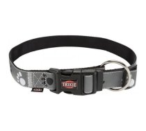 Kakla siksna : Trixie Silver Reflect collar, S–M: 30–45 cm/15 mm, black/grey