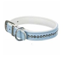 Kakla siksna : Trixie Active Comfort collar with rhine stones, XS–S: 20–24 cm/12 mm, light blue