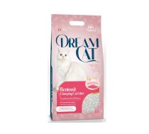 Dream Cat Bentonite Natural White Cat Kaķu smiltis, pakaiši ar bērna pūdera smaržu, 5L