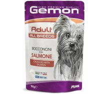 GEMON Dog pouches chunkies Adult with Salmon 100 g - konservi suņiem