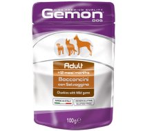 GEMON Dog pouches chunkies Adult with Wild Game 100 g - konservi suņiem