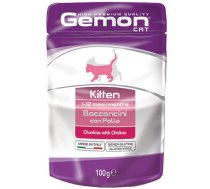 GEMON Wet Cat pouch Kitten with chicken 100 g - konservi kaķiem