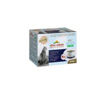 Almo Nature HFC Natural Light Mega paka mitrā barība kaķiem ar tunci, vistu un šķiņķi, 4x50g