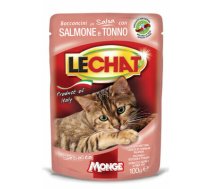 LeChat Pouches ar tunča un laša gaļas gabaliniem 100 g