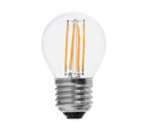 E27 6W(600Lm) LED Spuldze Filament, IP20, G45, auksti balta gaisma 6500K