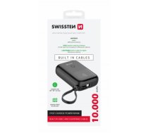 Swissten Power Bank Ārējas uzlādes baterija ar USB-C un Lightning Kabeli 10 000 mAh 22.5W