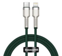 Baseus kabelis Cafule Metal PD USB-C - Lightning 1,0 m zaļš 20W