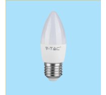 E27 4.5W(470Lm) LED Spuldze, sveces forma, V-TAC, IP20, auksti balta gaisma 6500K