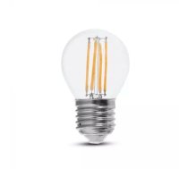 E27 6W(600Lm) LED Filament spuldze, IP20, G45, V-TAC, neitrāli balta gaisma 4000K