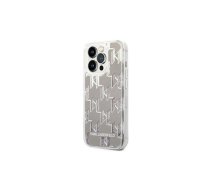 Karl Lagerfeld maciņš iPhone 14 Pro Max 6,7" KLHCP14XLMNMS sudraba HC Liquid Glitter Monogram Silver