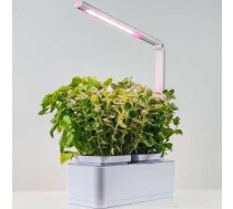6.5W gudrais mājas dārzs augu audzēšanai ar LED lampu, balts, 26*11.5*38.5 cm, 7 sarkanas un 10 baltas diodes