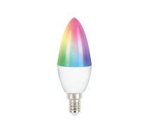 E14 5.5W(470Lm) LED SMART Spuldze, IP20, saderīga ar Amazon Alexa un Google Home aplikācijām, Tuya, RGB+CCT+DIM, 2700K-6500K