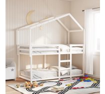 bērnu gultas jumts, balts, 213x95,5x144,5 cm, priedes masīvkoks