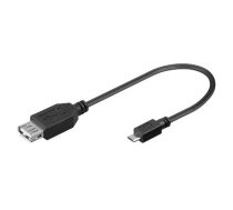 USB Kabelis: USB A F uz microUSB M 0.1M, Sbox