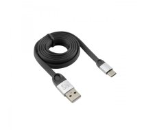 USB Kabelis ar Type-C 2.4A, 1.5M, Melns/Sudrabs - Sbox