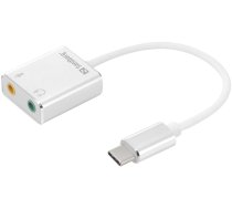 USB-C Austiņu Adapteris ar 3,5 mm Ligzdām - Sandberg 136-26