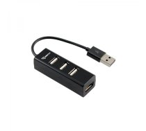 USB centrmezgls ar 4 portiem, melns - Sbox H-204