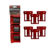 Milwaukee M18 akumulatoru turētāji 6gb StealthMounts BM-MW18-RED-6