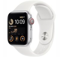Apple Watch SE (2nd Gen) GPS + Cellular 40mm Silver Aluminium Case with White Sport Band