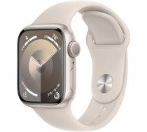 Apple Watch Series 9 GPS 41mm Starlight Aluminium Case with Starlight Sport Band - S/M