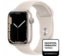 Apple Watch Series 7 GPS + Cellular 45mm Starlight Aluminium Case with Starlight Sport Band [Mazlietots]