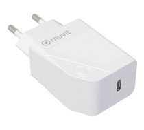 Muvit Travel Charger PD 20W + Type-C Lightning White