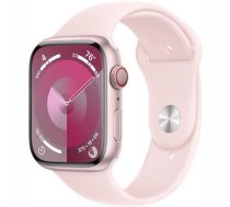 Apple Watch Series?9 GPS + Cellular 45mm Pink Aluminium Case with Light Pink Sport Band - M/L [Mazlietots]