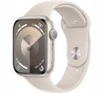 Apple Watch Series 9 GPS 45mm Starlight Aluminium Case with Starlight Sport Band - S/M