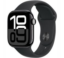 Apple Watch Series 10 GPS 42mm Jet Black Aluminium Case with Black Sport Band - S/M