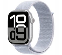 Apple Watch Series 10 GPS 46mm Silver Aluminium Case with Blue Cloud Sport Loop