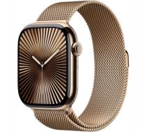 Apple Watch Series 10 GPS + Cellular 46mm Gold Titanium Case with Gold Milanese Loop - M/L