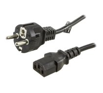 Fuj:tech Deltaco CEE 7/7 to C13 power cord, 0.5 m, black (DEL-109M-50) (DEL-109M-50)