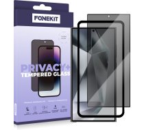 FoneKit Privacy+ Full Cover Tempered Glass - for Google Pixel 8, black (Google Pixel 8 2.5D privacy screen protector) (Google Pixel 8 2.5D privacy)