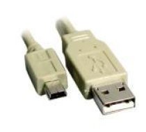 Fuj:tech Deltaco 1.0 m, USB 2.0 A - Mini-B, male to male cable (USB-24)  (USB-24)