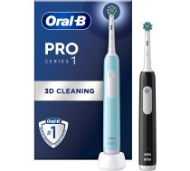 Oral-B Pro Series 1 Duo Pack Electric Toothbrush, Black/Blue (8001090915016) (8001090915016)