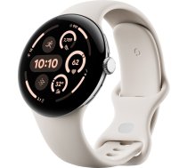 Google Pixel Watch 3 WiFi Smartwatch, 45 mm, Porcelain / Polished Silver (GA05736-DE) (GA05736-DE)