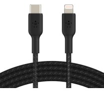 BELKIN BOOST CHARGE ™ Lightning - USB-C cable braided, 2m, black (CAA004bt2MBK)  (CAA004bt2MBK)