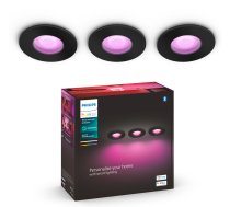 Philips Hue Xamento smart downlight, White and color ambiance, black round frame, 3-PACK (929003526202)  (929003526202)