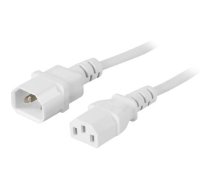 Fuj:tech Deltaco C14 - C13 device and extension cable, 2 m, white (DEL-113V)  (DEL-113V)