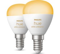 PHILIPS Hue White Ambiance smart bulb, E14, round, 470 lm, 2-pack (929003573702) (929003573702)