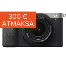 SONY ILCE-7CM2 E-mount pilna kadra fotokamera + 28-60mm objektīvs (ILCE-7CM2L/S a7 α7 a7c α7c a7cm2 α7cm2 a7cmII α7cmII II a7cII α7cII camera камера ILCE7CM2LS.CEC)