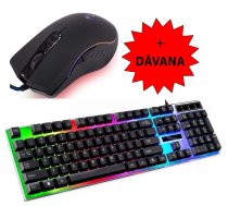 Spēļu tastatūra ar LED fona apgaismojumu K7300 + pele Yelandar RGB (02596 + 06300)