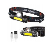 Galvas lukturis ar magnētu XPE Q5 + COB LED, 500Lm, 4 vienā (3323,08311)