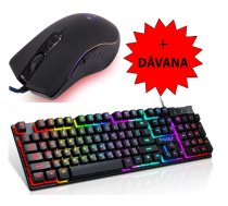 Mehāniskā spēļu tastatūra ar apgaismojumu T-Wolf + pele Yelandar RGB (TF20 + 06300)