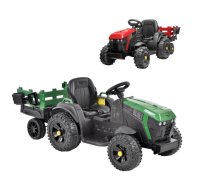 Akumulātora bērnu traktors ar piekabi 12v-10Ah, 30kg maks. (HECHT 50925 GREEN / RED)