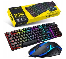 Spēļu tastatūra un pele ar RGB apgaismojumu GAMING T-WOLF (TF200)