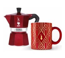 Coffee maker BIALETTI DECO GLAMOUR Moka Express 3tz + mug Red | 8006363039680  | 8006363039680