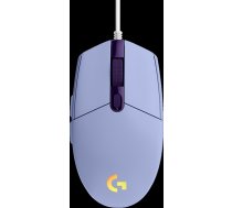 LOGITECH G102 LIGHTSYNC spēļu pele ar vadu - LILAC - USB - EER. 910-005854