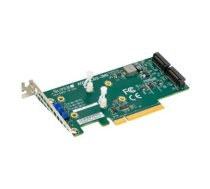 Low Profile PCIe Riser Card supports 2 M.2 Module (Retail) (AOC-SLG3-2M2-O)